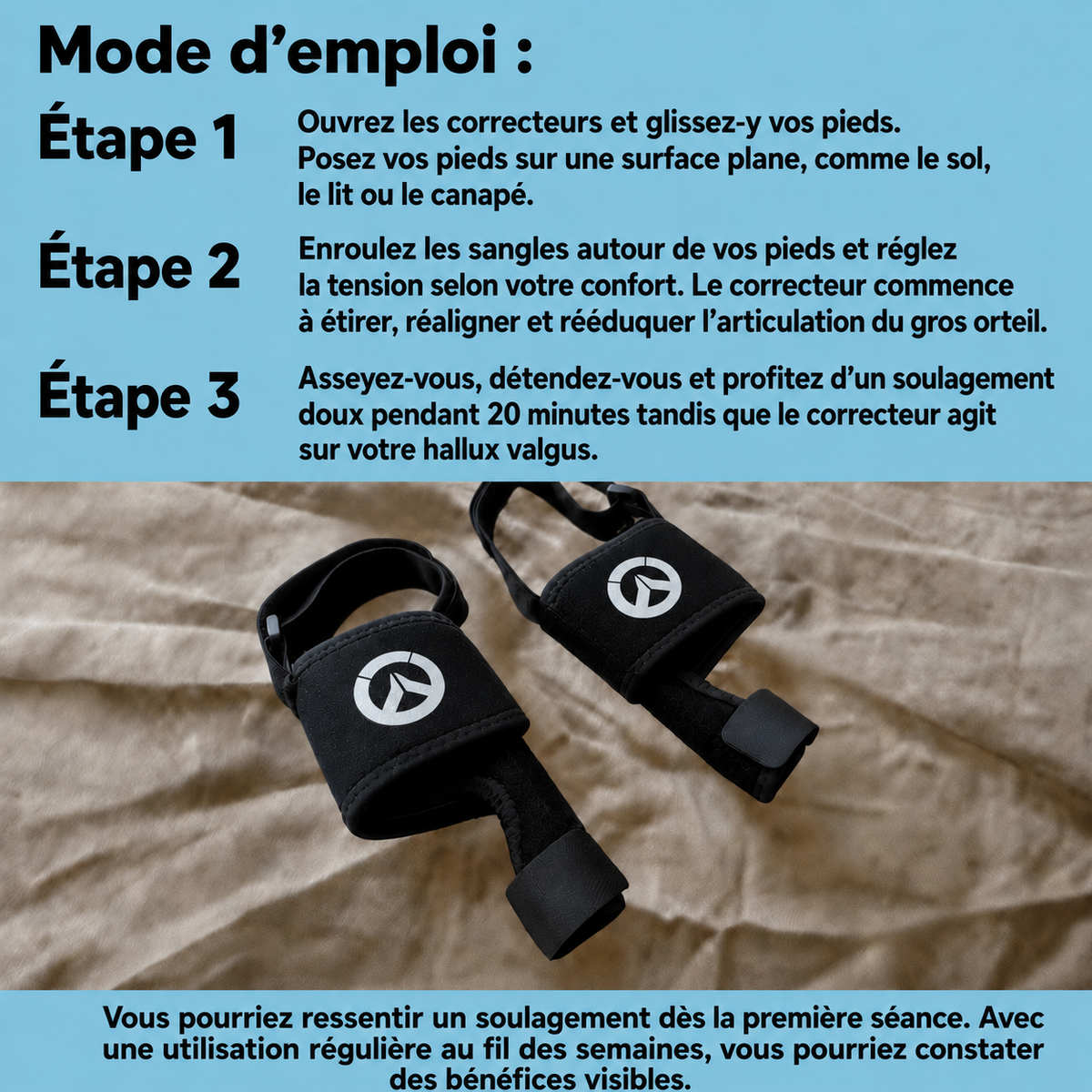 Valgux™ Attelle | Correcteur d'hallux valgus (oignon du pied)