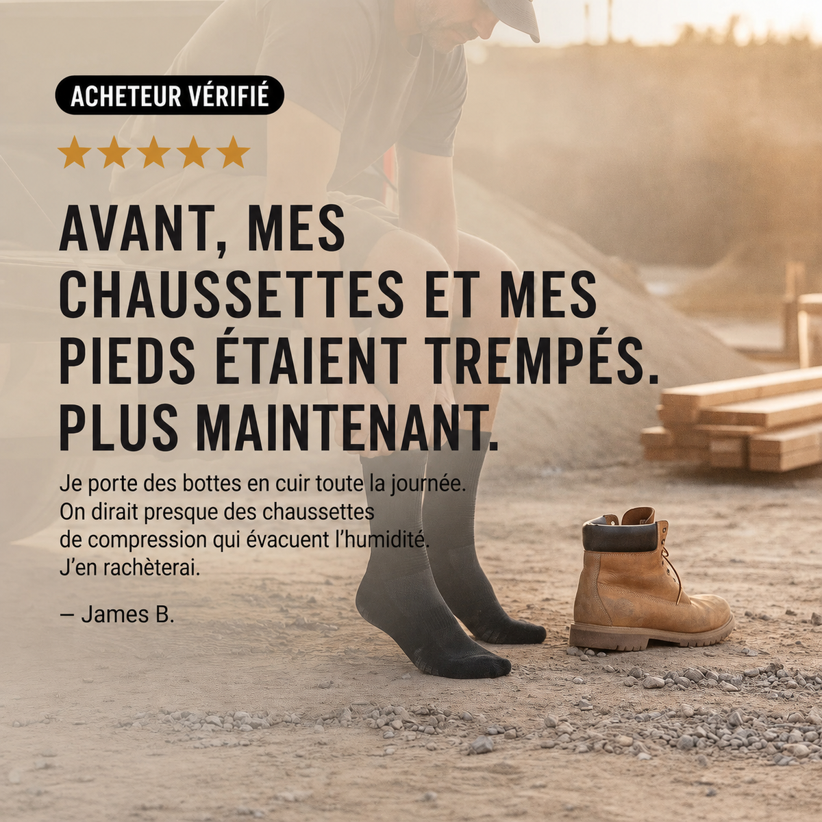 GroundGuard™ Chaussettes de travail