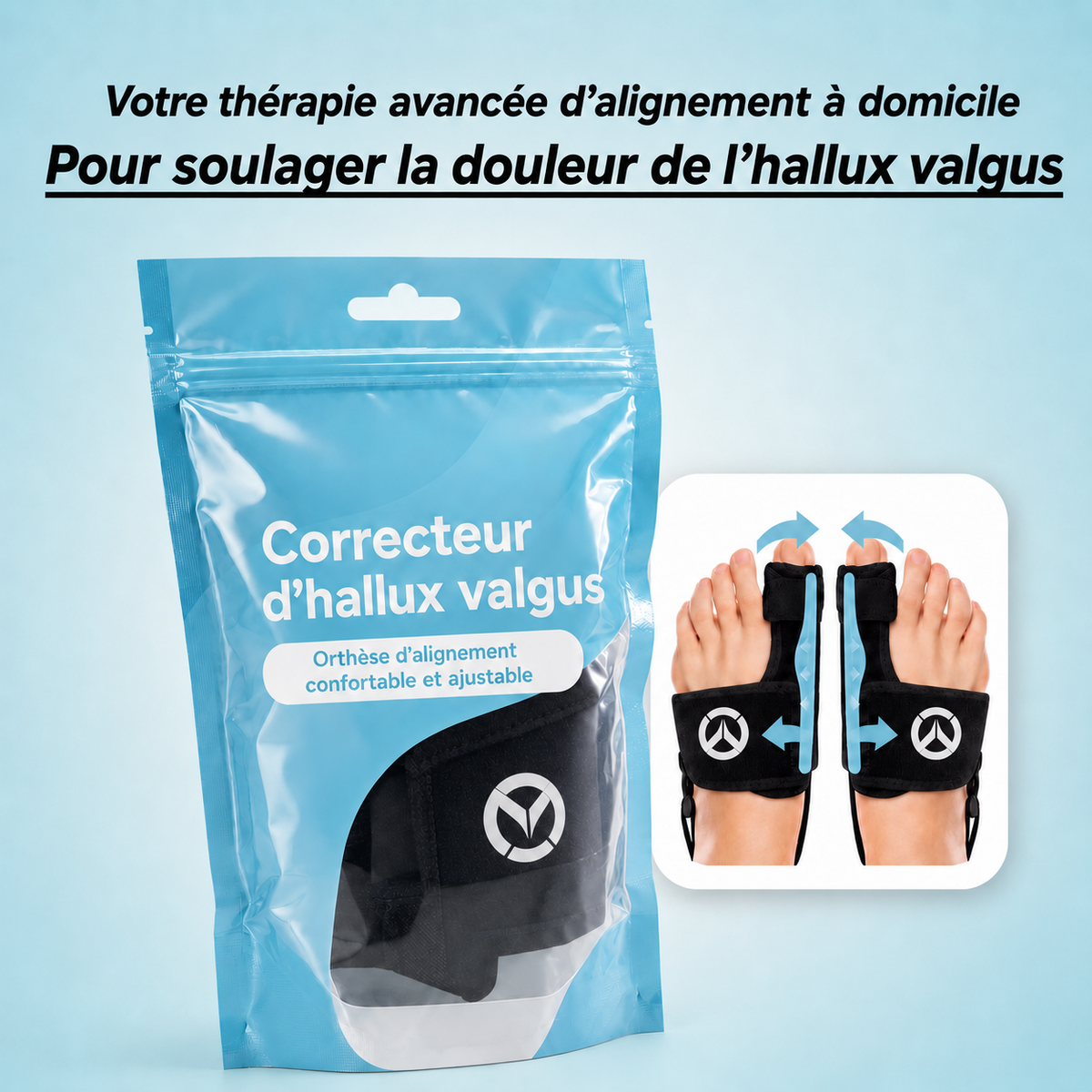 Valgux™ Attelle | Correcteur d'hallux valgus (oignon du pied)