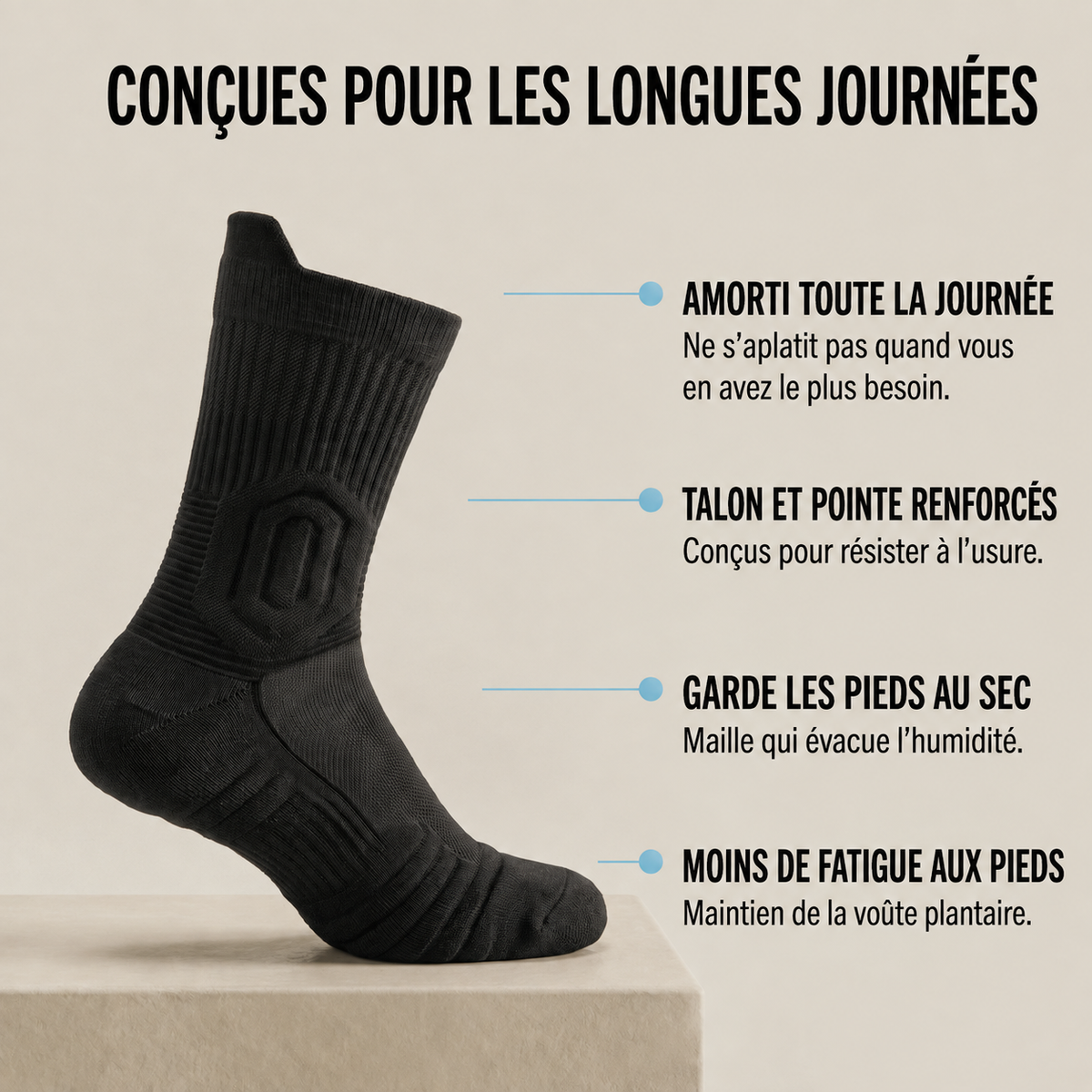 GroundGuard™ Chaussettes de travail